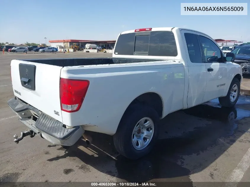 2006 Nissan Titan Xe VIN: 1N6AA06AX6N565009 Lot: 40653094