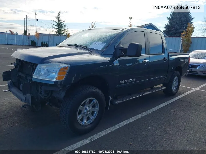 2006 Nissan Titan Le VIN: 1N6AA07B86N507813 Lot: 40668782