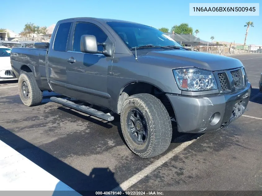 2006 Nissan Titan Se VIN: 1N6AA06BX6N500945 Lot: 40679140