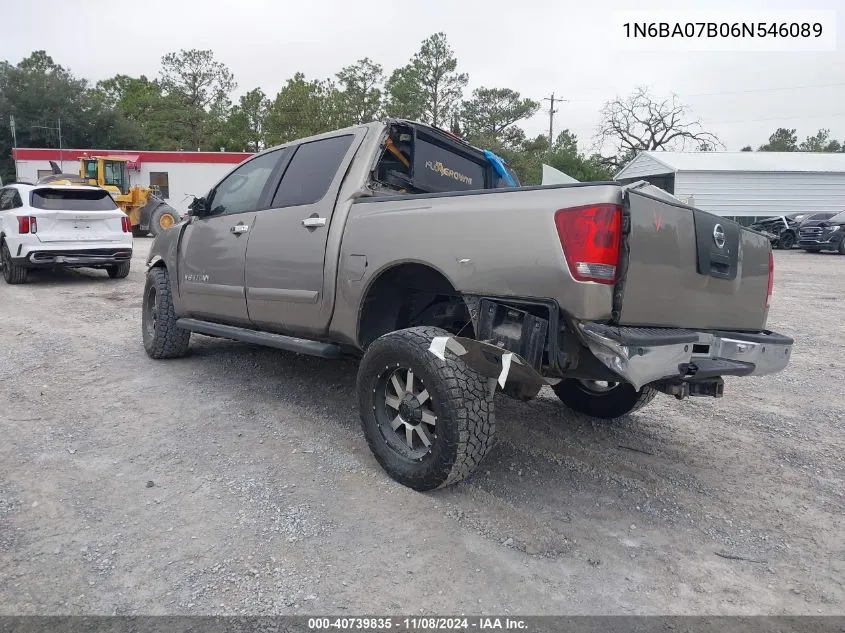 2006 Nissan Titan Le VIN: 1N6BA07B06N546089 Lot: 40739835