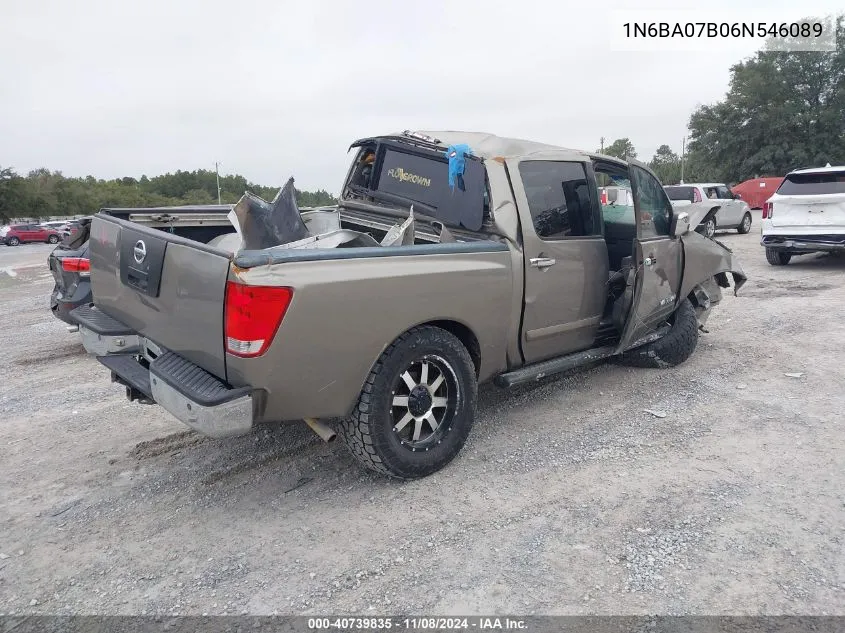 2006 Nissan Titan Le VIN: 1N6BA07B06N546089 Lot: 40739835