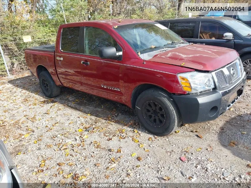 2006 Nissan Titan Se VIN: 1N6BA07A46N502054 Lot: 40807341