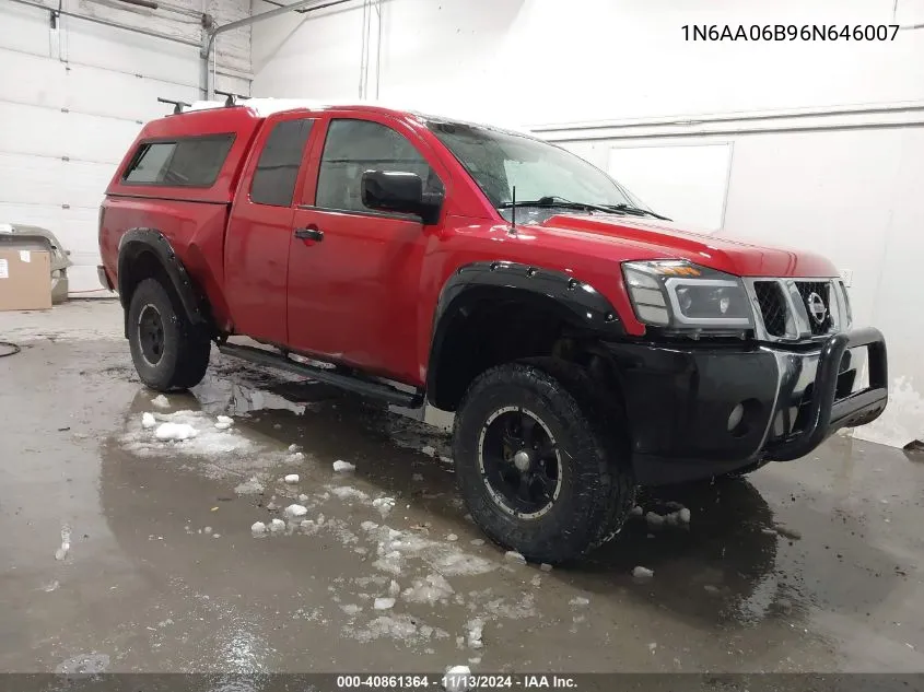 2006 Nissan Titan Xe/Se/Le VIN: 1N6AA06B96N646007 Lot: 40861364