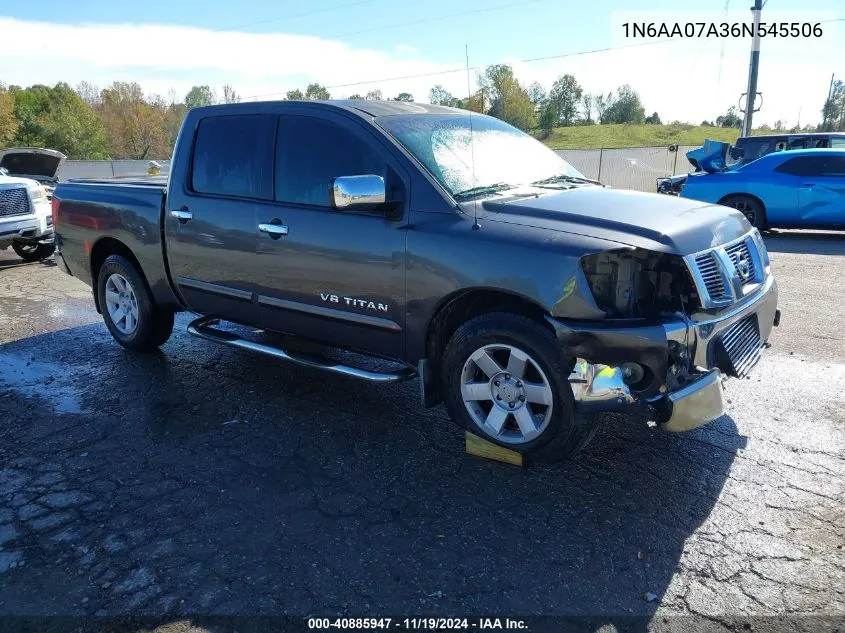 2006 Nissan Titan Le VIN: 1N6AA07A36N545506 Lot: 40885947