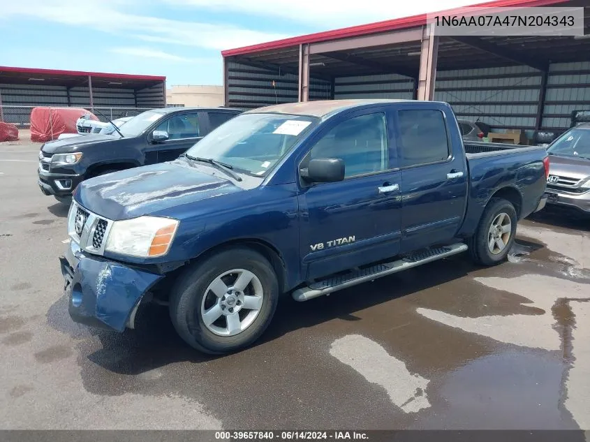 2007 Nissan Titan Se VIN: 1N6AA07A47N204343 Lot: 39657840