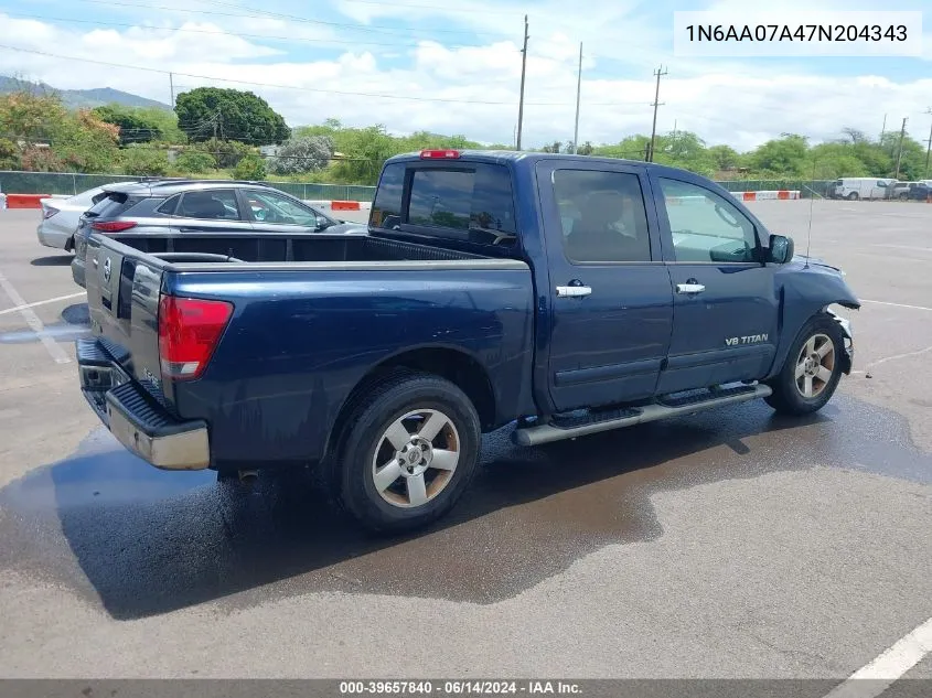 1N6AA07A47N204343 2007 Nissan Titan Se