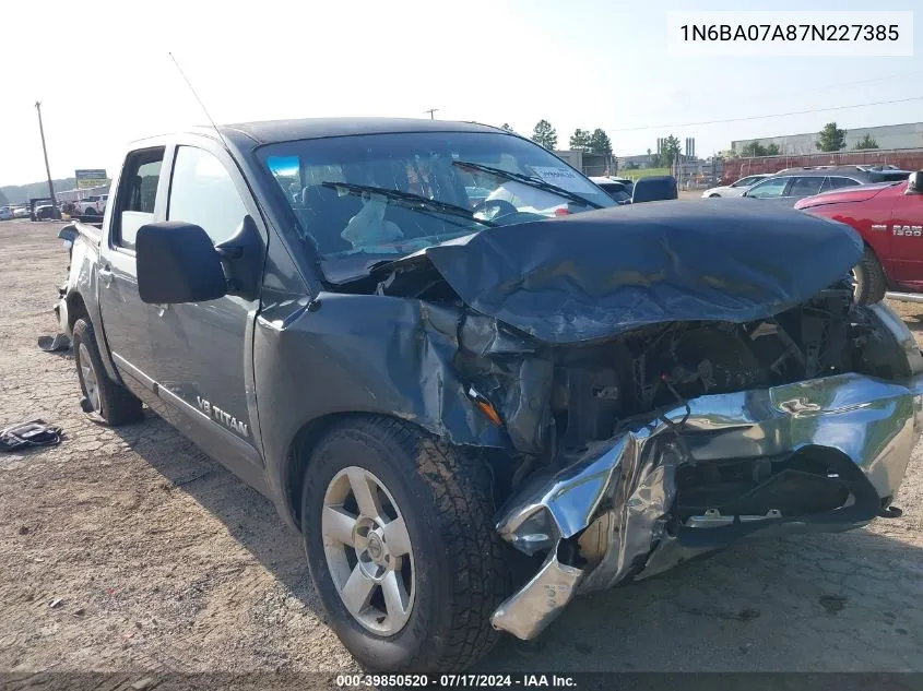 2007 Nissan Titan Se VIN: 1N6BA07A87N227385 Lot: 39850520