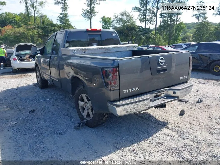 1N6AA06A27N235124 2007 Nissan Titan Xe/Se/Le