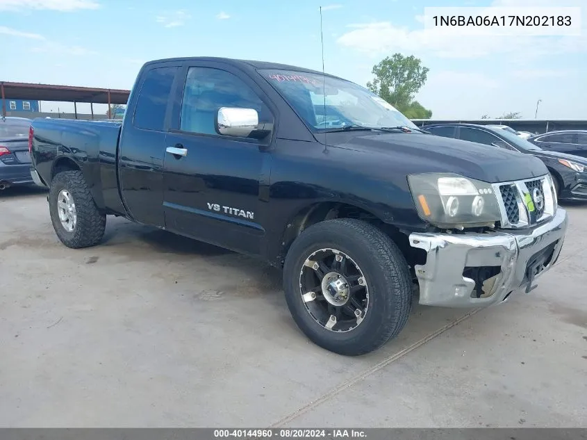 2007 Nissan Titan Se VIN: 1N6BA06A17N202183 Lot: 40144960