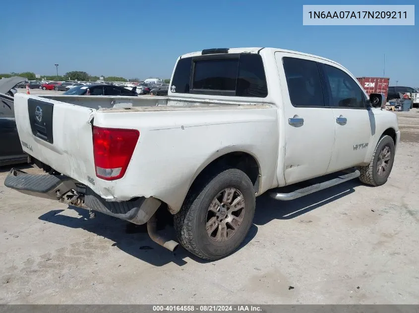 1N6AA07A17N209211 2007 Nissan Titan Xe/Se/Le