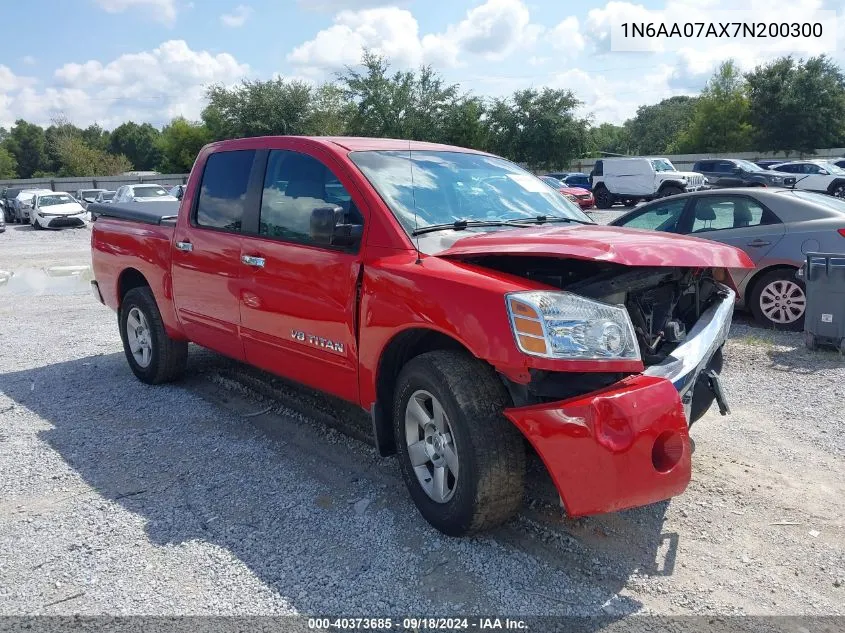 2007 Nissan Titan Se VIN: 1N6AA07AX7N200300 Lot: 40373685