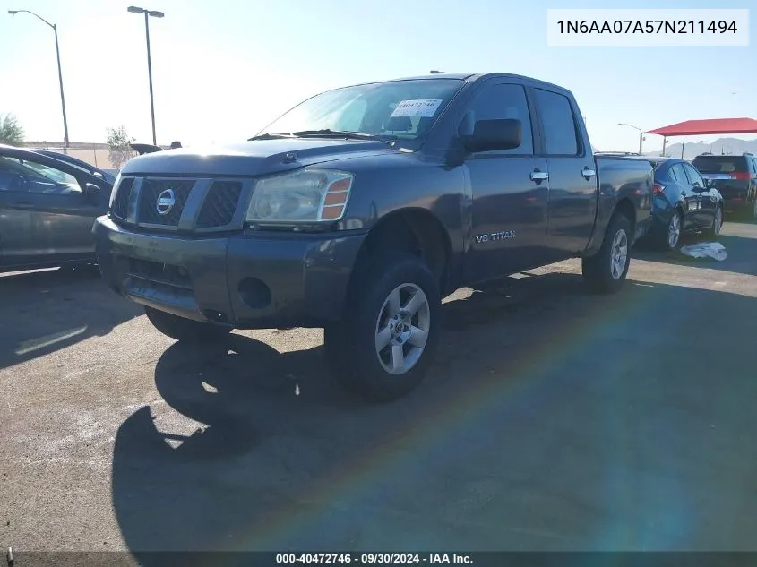 1N6AA07A57N211494 2007 Nissan Titan Xe