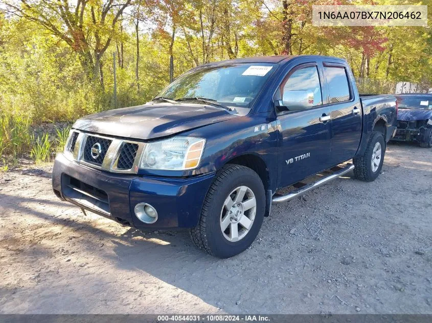 2007 Nissan Titan Xe/Se/Le VIN: 1N6AA07BX7N206462 Lot: 40544031