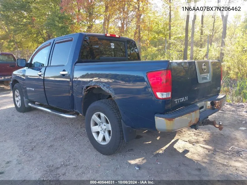 2007 Nissan Titan Xe/Se/Le VIN: 1N6AA07BX7N206462 Lot: 40544031