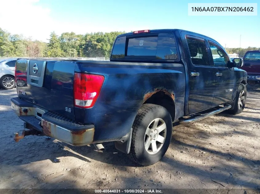 2007 Nissan Titan Xe/Se/Le VIN: 1N6AA07BX7N206462 Lot: 40544031