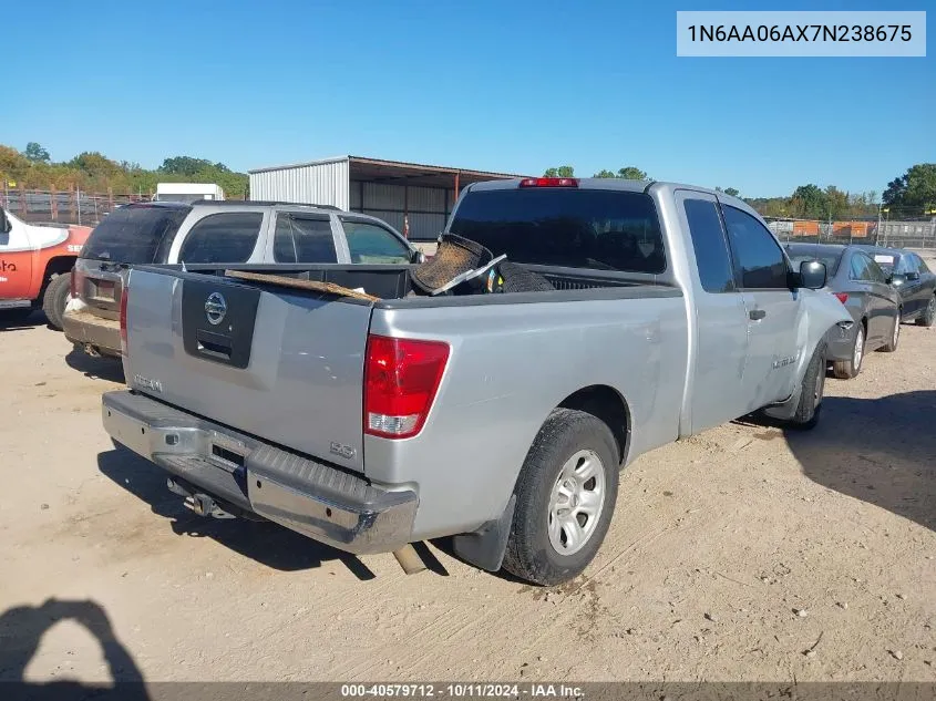 2007 Nissan Titan Xe VIN: 1N6AA06AX7N238675 Lot: 40579712