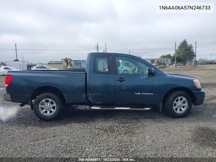 2007 Nissan Titan Xe VIN: 1N6AA06A57N246733 Lot: 40598972