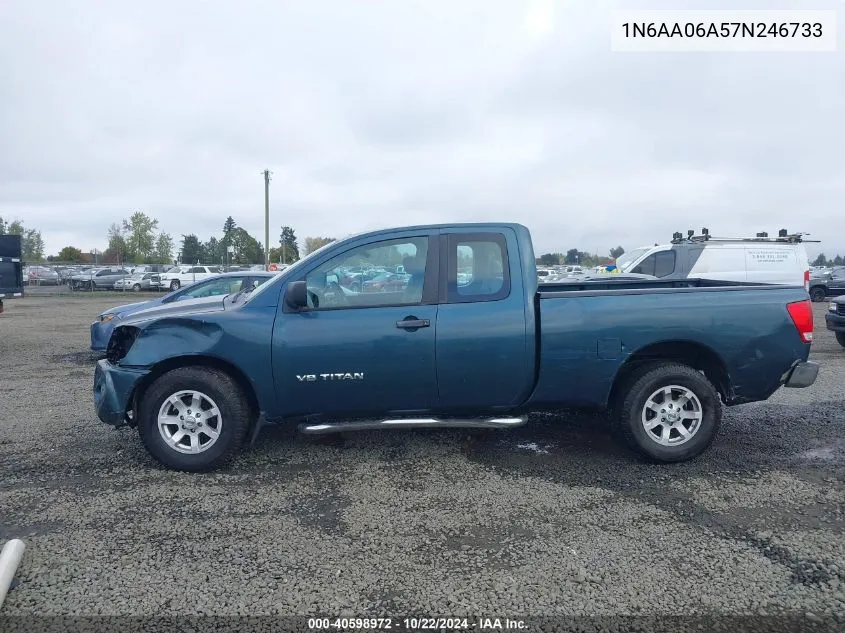 2007 Nissan Titan Xe VIN: 1N6AA06A57N246733 Lot: 40598972