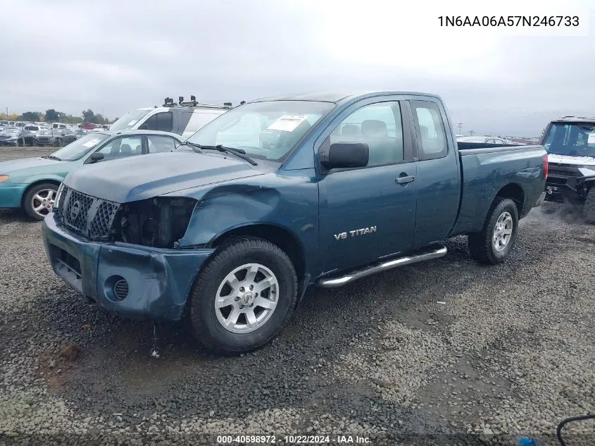 2007 Nissan Titan Xe VIN: 1N6AA06A57N246733 Lot: 40598972