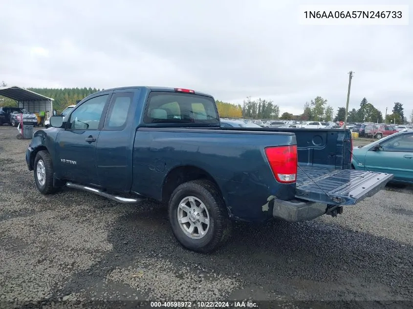 2007 Nissan Titan Xe VIN: 1N6AA06A57N246733 Lot: 40598972