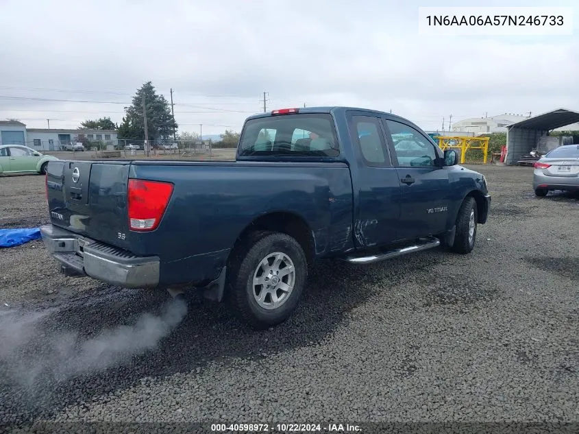 2007 Nissan Titan Xe VIN: 1N6AA06A57N246733 Lot: 40598972