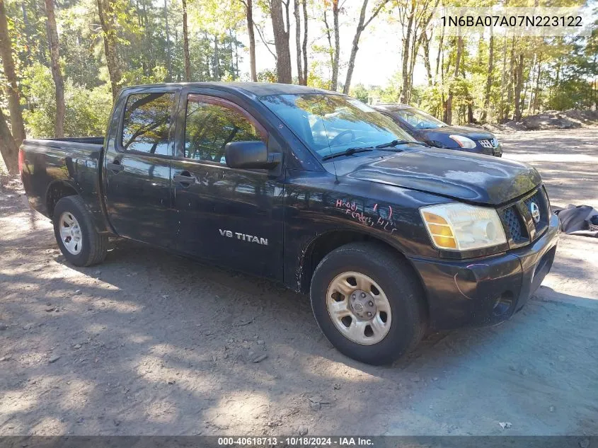 2007 Nissan Titan Xe VIN: 1N6BA07A07N223122 Lot: 40618713