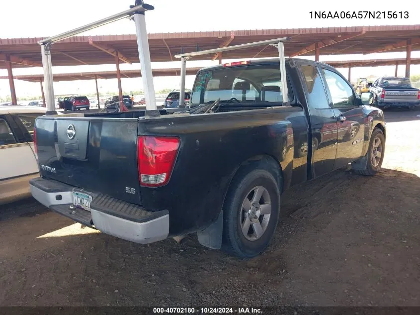 2007 Nissan Titan Xe VIN: 1N6AA06A57N215613 Lot: 40702180