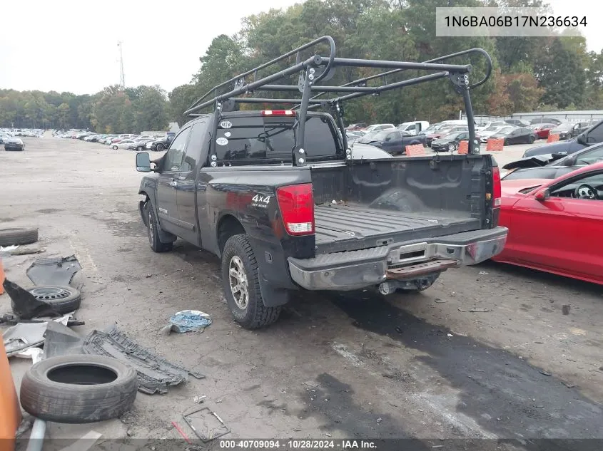 2007 Nissan Titan Se VIN: 1N6BA06B17N236634 Lot: 40709094