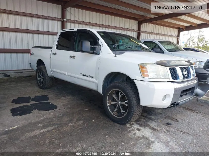 2007 Nissan Titan Se VIN: 1N6AA07B97N217176 Lot: 40733795