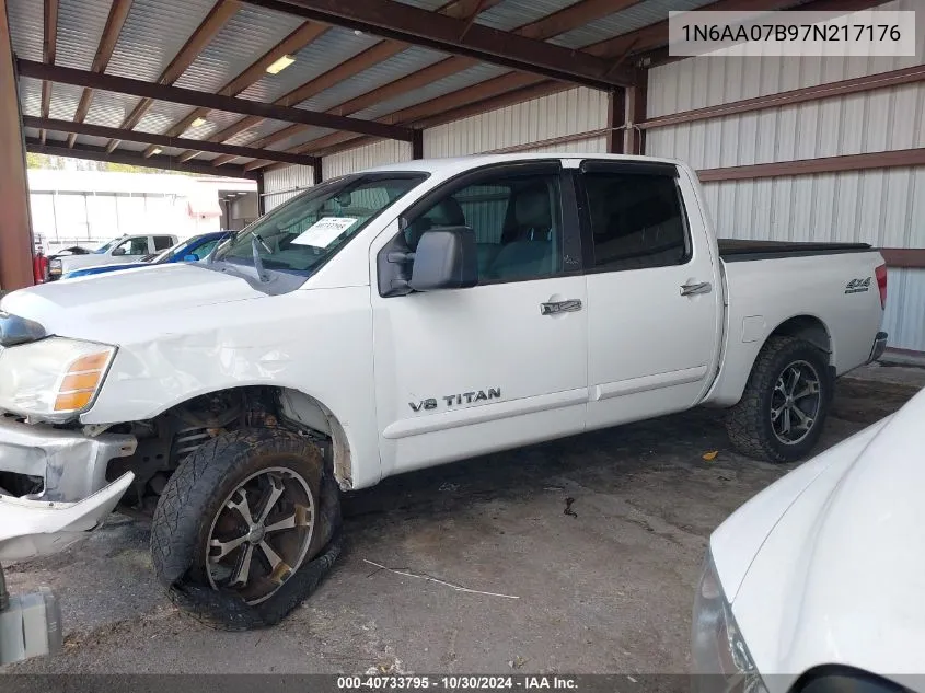 2007 Nissan Titan Se VIN: 1N6AA07B97N217176 Lot: 40733795