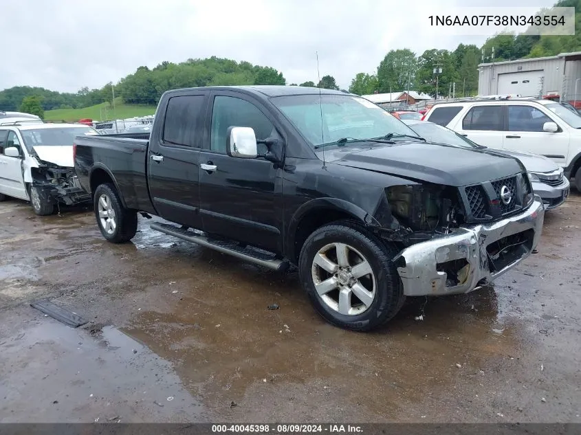 1N6AA07F38N343554 2008 Nissan Titan Se/Xe