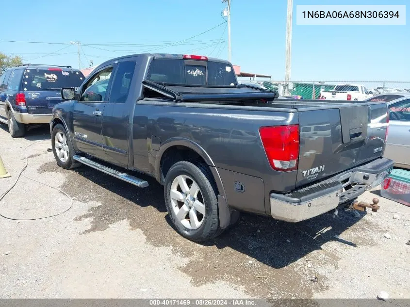 2008 Nissan Titan Le VIN: 1N6BA06A68N306394 Lot: 40171469