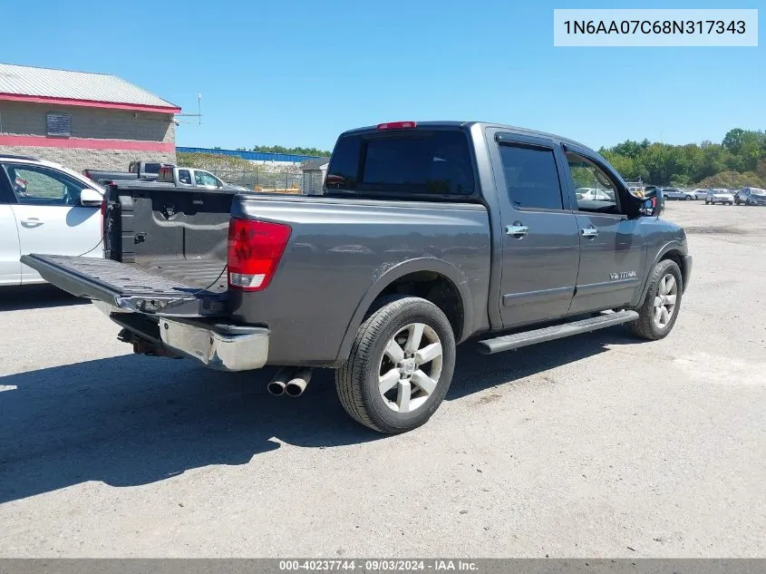 1N6AA07C68N317343 2008 Nissan Titan Le