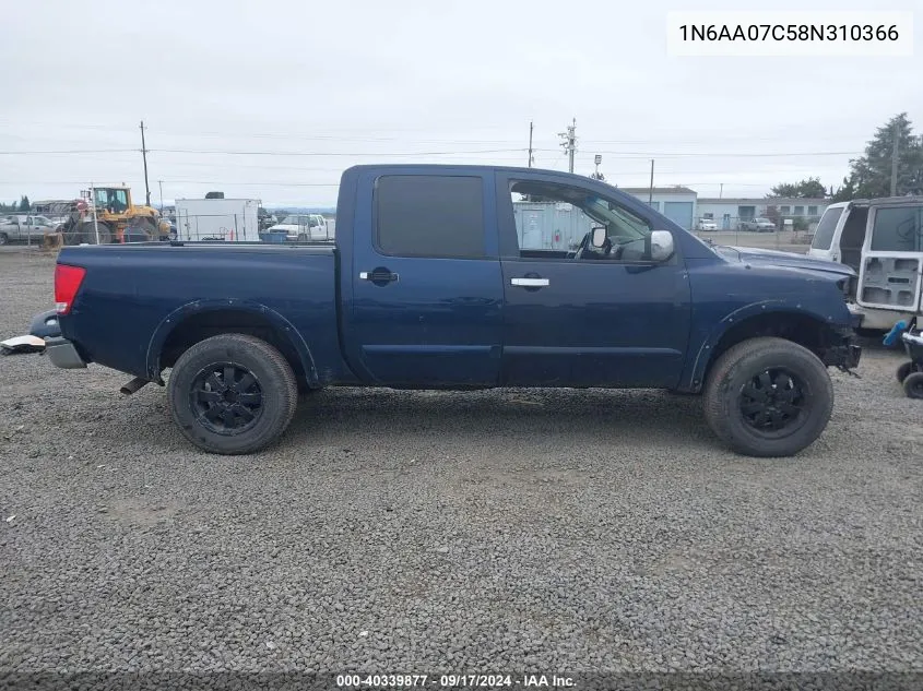 1N6AA07C58N310366 2008 Nissan Titan Le