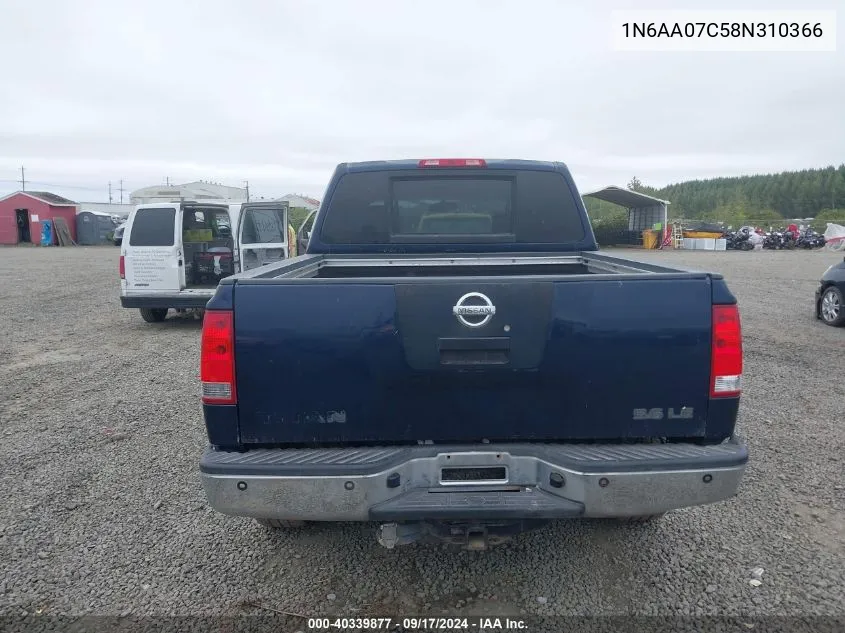 1N6AA07C58N310366 2008 Nissan Titan Le