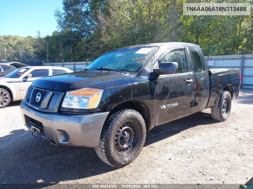 2008 Nissan Titan Xe VIN: 1N6AA06A18N313488 Lot: 40534303