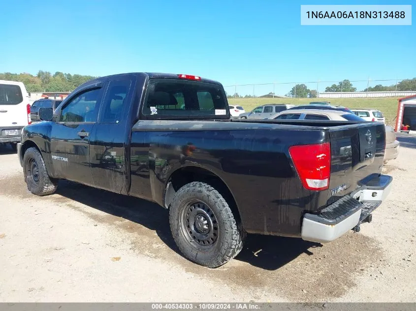 2008 Nissan Titan Xe VIN: 1N6AA06A18N313488 Lot: 40534303