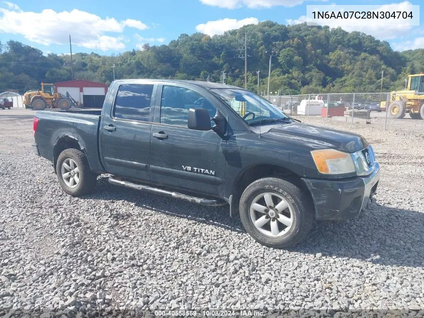 2008 Nissan Titan Se VIN: 1N6AA07C28N304704 Lot: 40558559