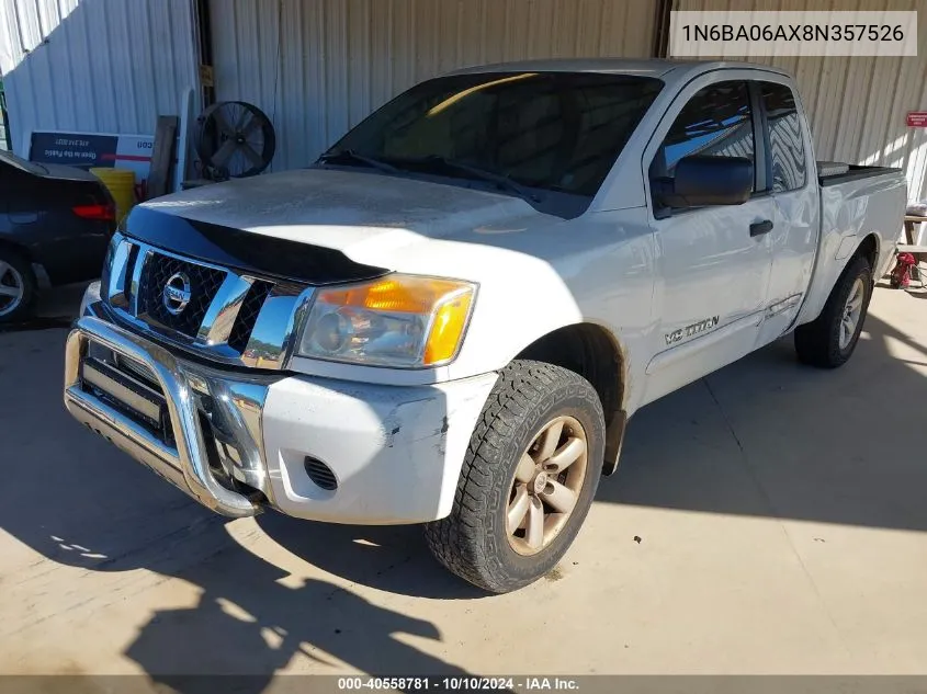 2008 Nissan Titan Le/Se VIN: 1N6BA06AX8N357526 Lot: 40558781