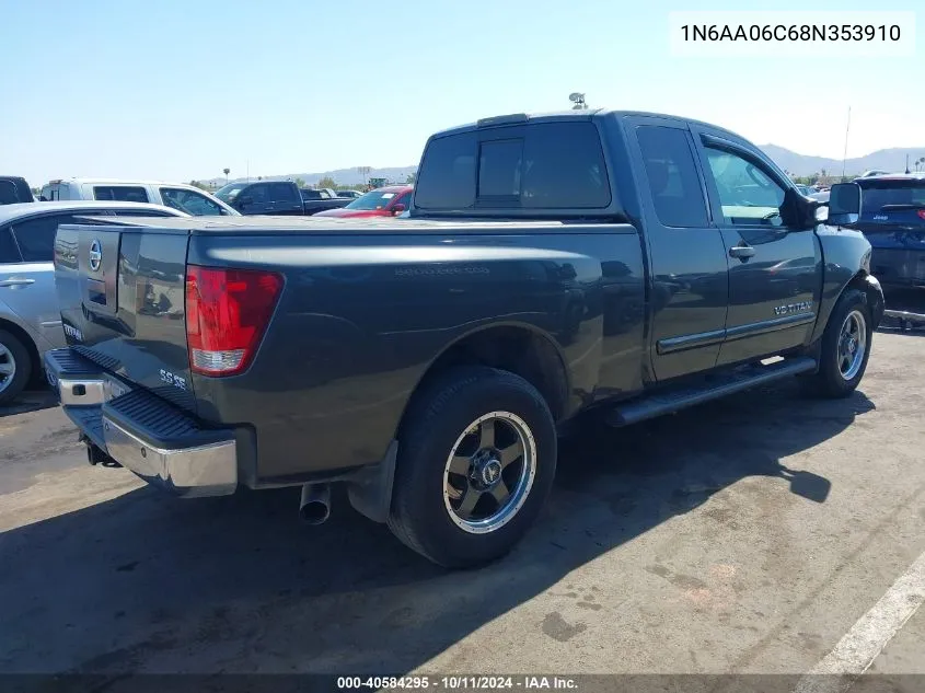 2008 Nissan Titan Le/Pro-4X/Se VIN: 1N6AA06C68N353910 Lot: 40584295