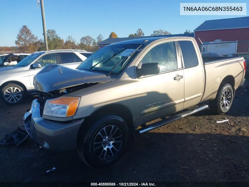 2008 Nissan Titan Le/Pro-4X/Se VIN: 1N6AA06C68N355463 Lot: 40595588