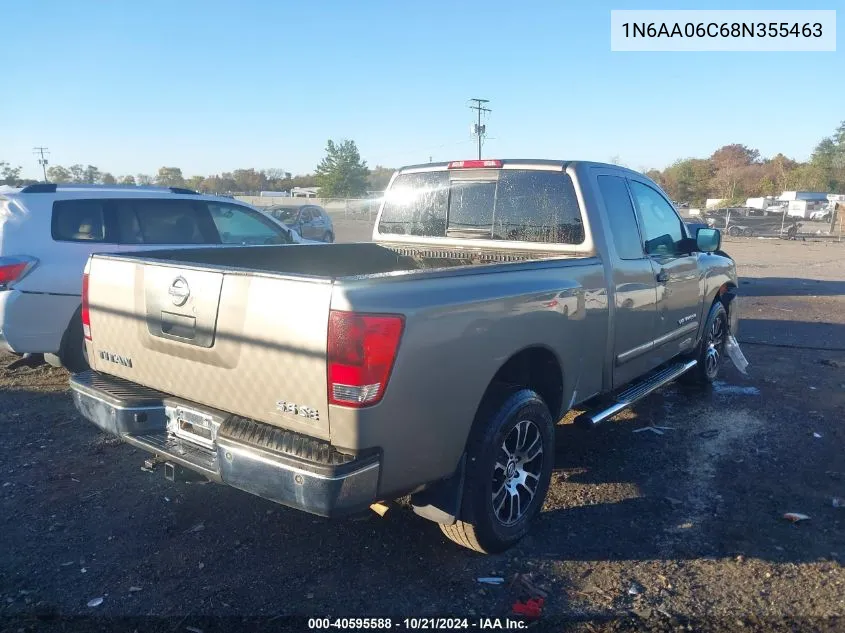 2008 Nissan Titan Le/Pro-4X/Se VIN: 1N6AA06C68N355463 Lot: 40595588