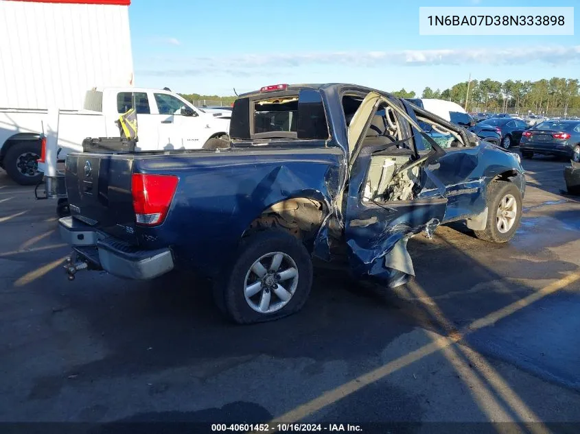 2008 Nissan Titan Xe VIN: 1N6BA07D38N333898 Lot: 40601452