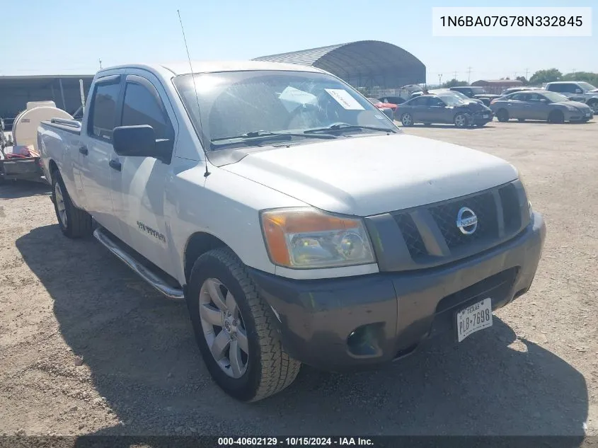 2008 Nissan Titan Xe VIN: 1N6BA07G78N332845 Lot: 40602129