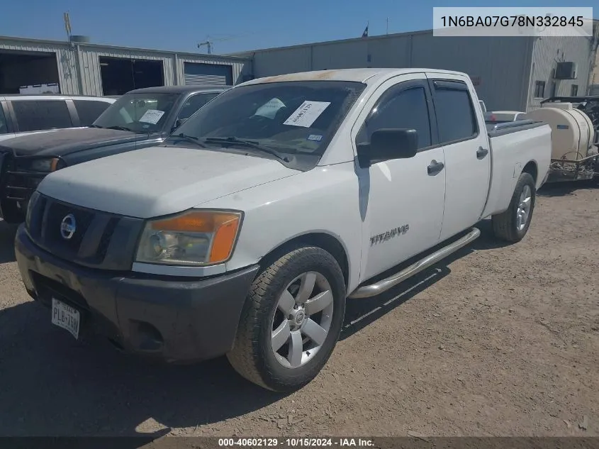 2008 Nissan Titan Xe VIN: 1N6BA07G78N332845 Lot: 40602129