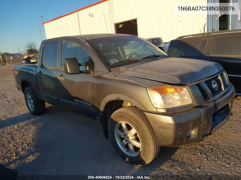 2008 Nissan Titan Pro-4X/Xe VIN: 1N6BA07C38N350076 Lot: 40606024