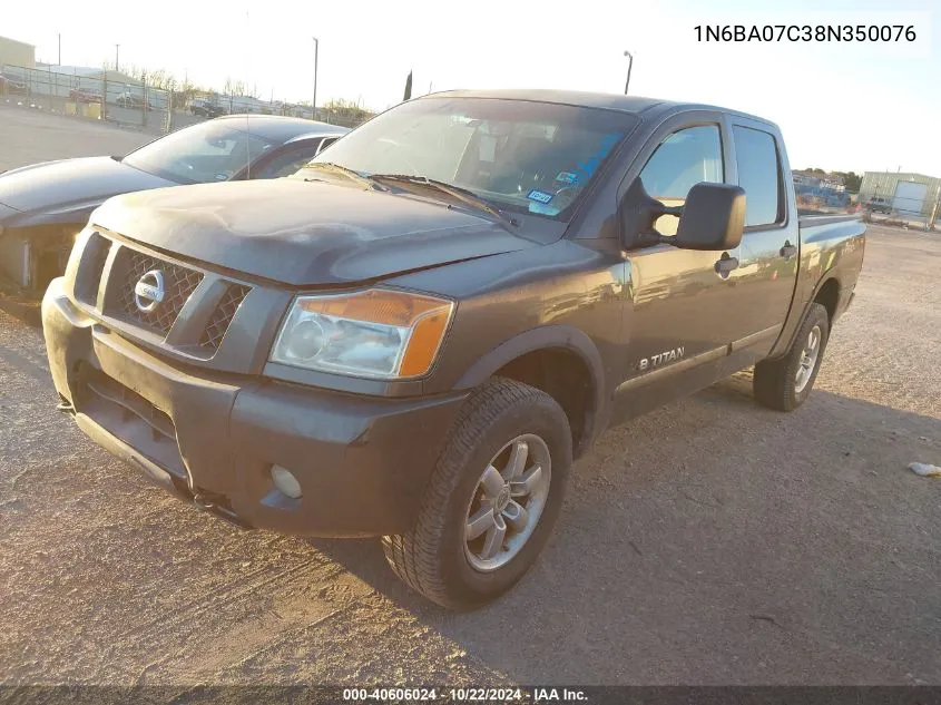 2008 Nissan Titan Pro-4X/Xe VIN: 1N6BA07C38N350076 Lot: 40606024