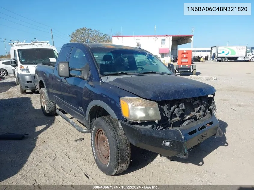 2008 Nissan Titan Pro-4X VIN: 1N6BA06C48N321820 Lot: 40667974