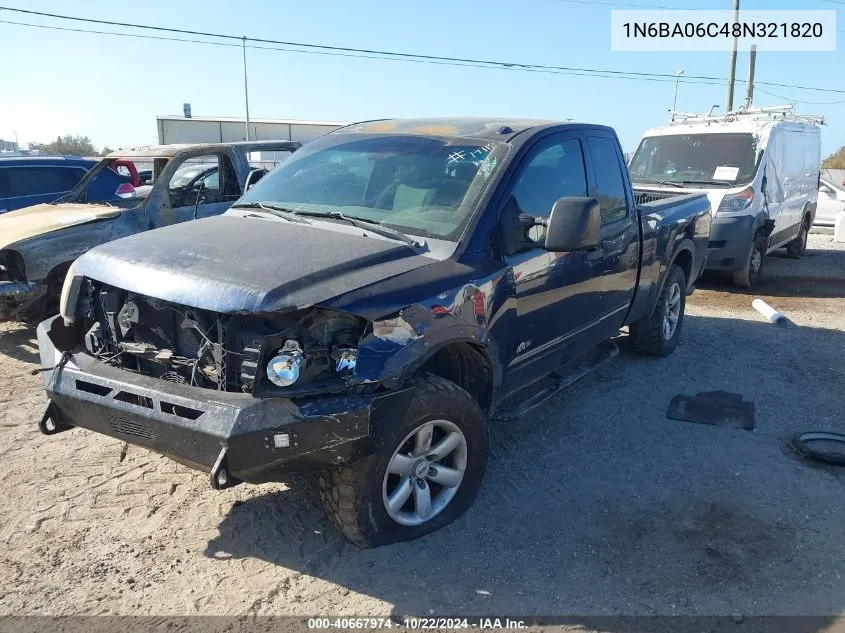 2008 Nissan Titan Pro-4X VIN: 1N6BA06C48N321820 Lot: 40667974