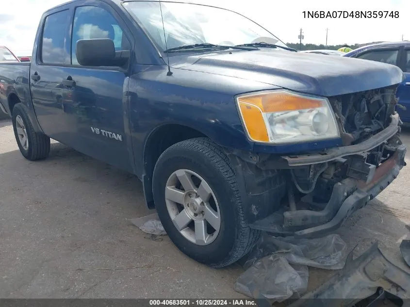 1N6BA07D48N359748 2008 Nissan Titan Se/Xe